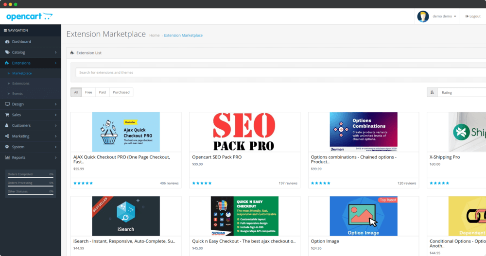Opencart Marketplace